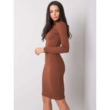 RUE PARIS Dress-RV-SK-R5133.07P-brown | Shoptok.si