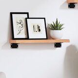 Maison Chic Stenska polica - Viseča Polica svetlo rjava 40x10x2 cm trdna hrastovina, (21784510) | Shoptok.si
