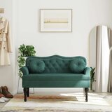  Klupa s jastucima Tamnozelena 120 5 x 65 x 75 cm baršunasta | shoptok.hr