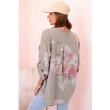 Kesi Włoski Women's cotton blouse with a floral pattern and fango buttons | Shoptok.si