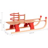  Sklopive sanjke s naslonom 119 cm drvene | shoptok.hr