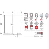 Male kuće Drvena vrtna kućica Caroline C 320 × 350 cm sa šindrom | shoptok.hr