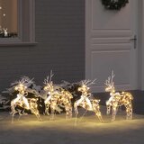  LED Riječni jeleni 4 kom. Šareno 44 x 18 x 65,5 cm PET Cijene