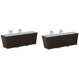  Ograda 2 pcs Crna 50 x 17 x 17 cm Metal | Eponuda.ba