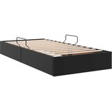  Otomanski krevet s pohranom Crna 100 x 200 cm Lažna koža | shoptok.hr