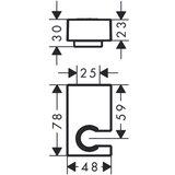 Hansgrohe 28387000 Porter E držalo za tuš ročko | Shoptok.si