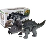  Dinosaur Triceratops na baterije, sivi Slike