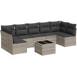  8-dijelni set vrtnih sofa od poliratana s jastucima svjetlosivi | shoptok.hr