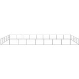 vidaXL Pasji boks srebrn 45 m² jeklo | Shoptok.si