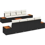  Sjedeća garnitura za vrt s pohranom 9 pcs Crna Poli ratan | shoptok.hr