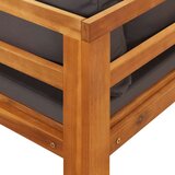  Vrtna sedežna garnitura 3-delna s temno sivimi blazinami, (20674885) | Shoptok.si
