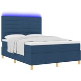  LED Box Spring Krevet s madracem Plava 160 x 200 cm tkanina | shoptok.hr