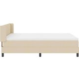 Box Postelja z vzmetnico z vzmetnico krema 200 x 160 cm Poliester, (5000141967) | Shoptok.si