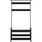  Vješalica za kapute s policom Crni hrast 95 x 34 x 184 cm | shoptok.hr