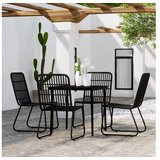  5-dijelni vrtni blagovaonski set crni | shoptok.hr