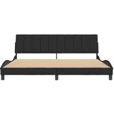  Posteljni okvir z vzglavjem črn 200x200 cm žamet, (21086347) | Shoptok.si