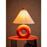 Bloomingville Rdeča/kremno bela keramična namizna svetilka s tekstilnim senčilom (višina 42 cm) Panja – | Shoptok.si