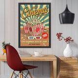 Wallity uramljena slika Retro Cinema 6, 55x75 cm Cene
