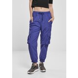 Urban Classics Women's Wavy Nylon High Waisted Cargo Pants Blue Purple | Shoptok.si