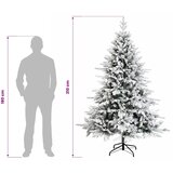  Umjetno božićno drvce s nogom 210 cm PVC i metal - Zelena i bijela 210 cm bez LED svjetala | shoptok.hr