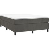  Okvir za krevet s oprugom tamnosivi 140 x 190 cm baršunasti | shoptok.hr