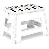 IZMAEL Zložljiv tabure - Bela / 22 cm | Shoptok.si