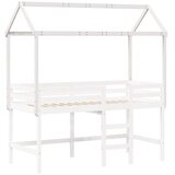 Krov za dječji krevet bijeli 207x95,5x159 cm masivna borovina | shoptok.hr