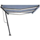 vidaXL Automatska tenda sa senzorom LED 600 x 300 cm plavo-bijela | shoptok.hr