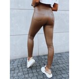 DStreet Spodnie damskie skórzane FIRT kamelowe | shoptok.hr