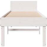 vidaXL Okvir kreveta bez madraca bijeli 75 x 190 cm masivna borovina | shoptok.hr