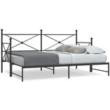 vidaXL Dnevna postelja s skrinjo brez vzmetnice črna 90x190 cm jeklo Cene