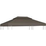 vidaXL Streha za paviljon 2-delna 310 g/m² 4x3 m taupe, (20580619) Cene