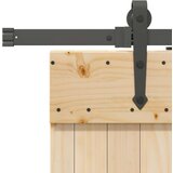 vidaXL Drsna vrata s kompletom vodil 100x210 cm trdna borovina | Shoptok.si