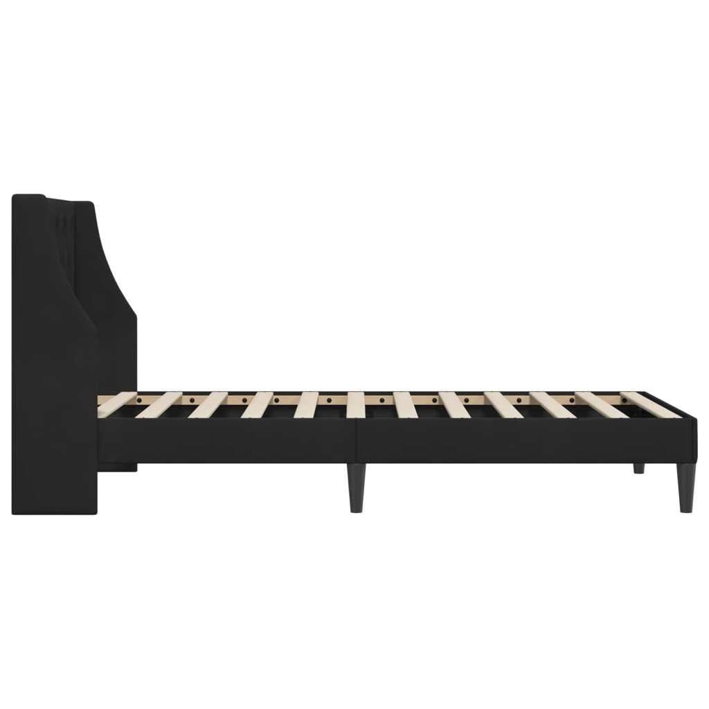  Okvir za krevet s uzglavljem Crna 90 x 200 cm Baršun - Crna 90 x 200 cm | shoptok.hr
