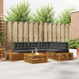  Set vanjskih sofa s jastukom 5 Komad Prirodna i antracit | shoptok.hr