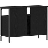  Ormar za Lavabo - Umivaonik Crna Hrast 80x30x60 cm Upravna drvena ploča | shoptok.hr