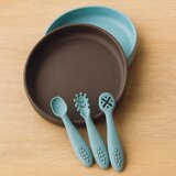 Petite&Mars Silikonske žlice za trening od 3 kom 6 m+ Take&Match, Sweet Pea | Shoptok.si