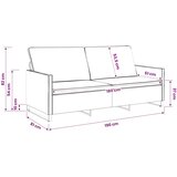 SOFA za 3 osobe Maslinasto zelena 190 x 81 x 82 cm Umjetni sued | shoptok.hr
