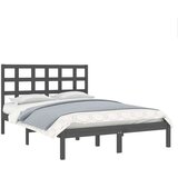  Posteljni okvir siv iz trdnega lesa 200x200 cm, (20708205) | Shoptok.si