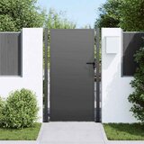  Vrtna vrata 110 x 205 cm Crna Može se zaključati | shoptok.hr