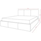  Tapecirani krevet HAVEN 160x200 cm - manila 19 - siva | shoptok.hr