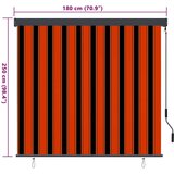 vidaXL Vanjska Roleta Narančasta i bijela 180 x 250 cm tkanina | shoptok.hr