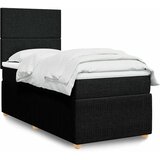 Box spring krevet s madracem crni 90x190 cm od tkanine Cijene