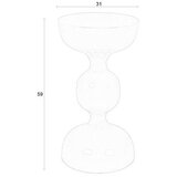 White Label Kovinska okrogla stranska mizica ø 31 cm Lars – | Shoptok.si