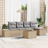 vidaXL 6-dijelni set vrtnih sofa s jastučićima crni poli ratan Cijene