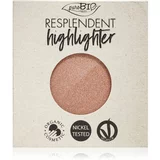 puroBIO cosmetics Resplendent Highlighter REFILL - ponovno punjenje - 04 Zlatno ružičasta