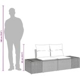  Vrtni kauč s jastukom Bež 184 x 62 x 69 cm poliratan | shoptok.hr