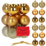  Set Božićnih kuglica 6 cm, zlatne - 12 komada | shoptok.hr