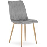 Lava stolica - svijetlo sivi baršun / noge u boji drveta x 3 | shoptok.hr