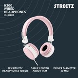 Streetz H300 Sklopive Slušalice s Mikrofonom, Roza | shoptok.hr
